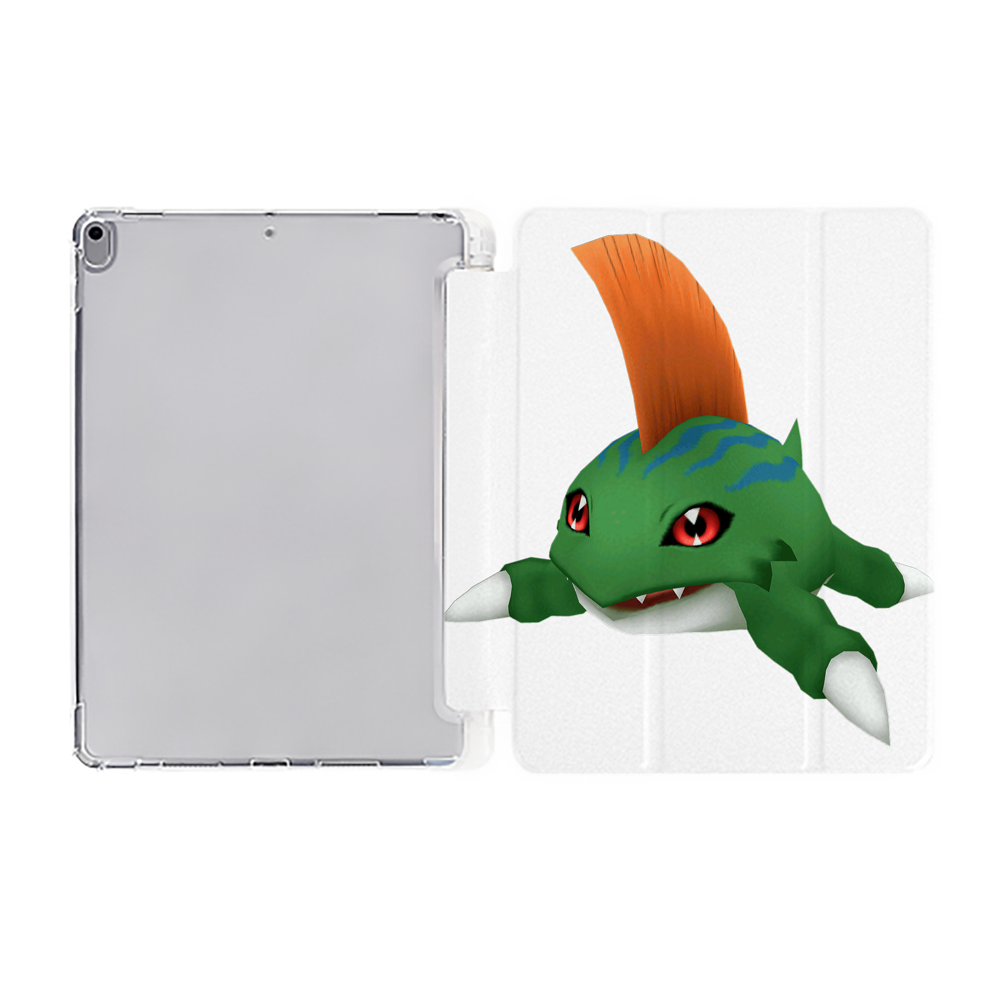 （画像用） Digimon デジタルモンスター/デジモン IPad ケース ペン収納付き 三つ折りスタンド PUレザー×シリコン 対応機種9.5/10.5/10.9インチ